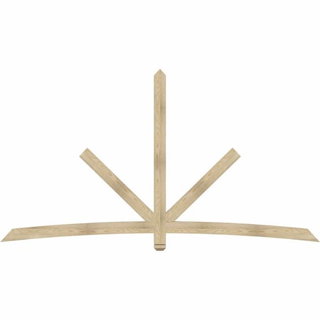 Ekena Millwork Alberta Rough Sawn Timber Gable Bracket, Douglas Fir, 108"W x 58"H x 2"D x 4"F, 13/12 Pitch GBW108X58X0204ALB00RDF